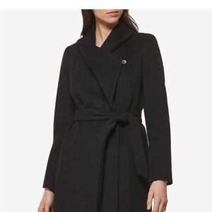 Elegant Black Wrap Coat